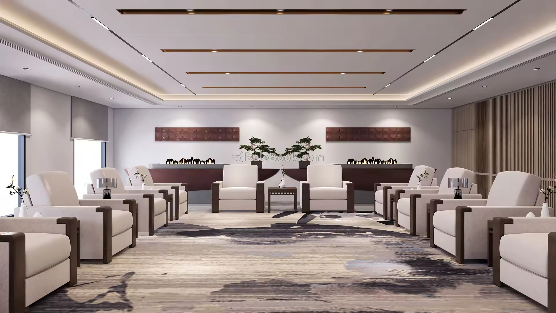 New Chinese Reception Room 3d model