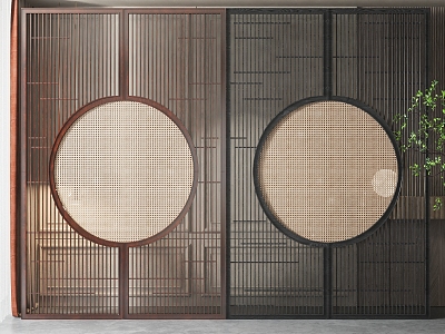 New Chinese Partition Screen 3d model