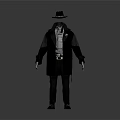 Classic Long Coat With Black Hat And Leather Details For Stylish Outfit