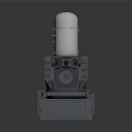 Industrial Metal Mechanical Equipment With Gray Structure And White Cylinder Top