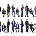 Men In Various Poses And Attires Including Casual Wear And Formal Suits
