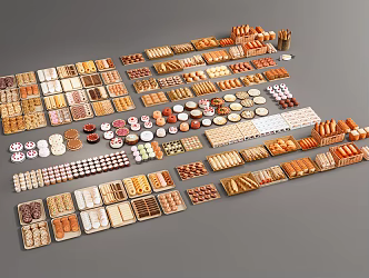 Modern Bread Dessert 3d model