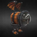 Robot Mechanical Bat Attack Robot Intelligent Robot Science Fiction Robot Future High-tech Low Face Number Low Model Simple Model Film and Television Level 3d model
