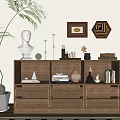 Low Cabinet Bucket Cabinet Decorative Cabinet Bookcase Sideboard Finished Cabinet Decoration Side Combination 3d model