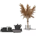 Modern Tea Set Simple Tea Set 3d model