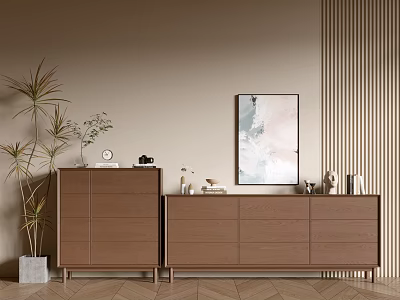 Modern Wood Grain Cabinet Simple Style Cabinet Whole Cabinet Sideboard Balcony Cabinet Storage Cabinet Entrance Cabinet 3d model