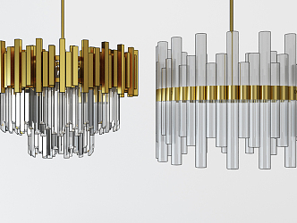 Crystal chandelier 3d model