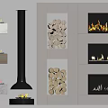 Modern Fireplace Designs With Wood Storage And Flaming Fire Features In Various Styles