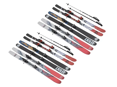 High Quality Liberty Skis Collection With Multiple Designs And Color Options For Winter Sports 3d model