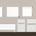 Various White Radiators with Wall Mounted and Floor Standing Designs for Home Heating