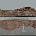 Rock and Wood Structures with Natural Textures and Human Scale Model 3d model