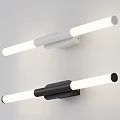 Modern White And Black Wall Mounted Linear Tube Wall Lamps For Interior Lighting