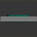 Futuristic Sci-Fi Door Structure With Green Frame Red Accents Yellow Panels And Black Body