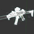 Black Modern Tactical Rifle With Scope Rail System And Tactical Grip