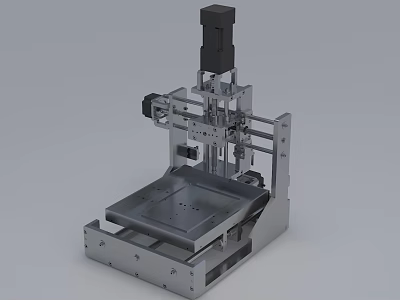 Sturdy Industrial Equipment With Metal Frame Platform And Mechanical Arm Structure 3d model