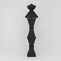 Elegant Black Floor Lamp With Modern Geometric Layered Structure Design