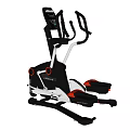 Sturdy Modern Elliptical Trainer Featuring Display Screen Handlebars And Red Pedals 3d model