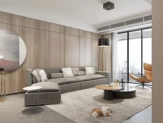 Modern Living Room Simple Living Room Sofa Coffee Table Curved Corner Sofa 3d model