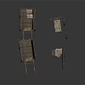 Vintage Wooden Carts Collection With Different Wheel And Frame Designs