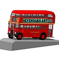 Red Double Decker Bus Model With SEVENOAKS ART And 100 Years On Display Stand