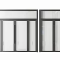 Modern Double Doors With Glass Panels And Black Metal Frame For Interior Design