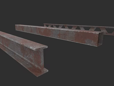 Building metal beam column steel beam column 3d model