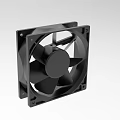 Industrial Equipment Axial Fan with Black Square Frame and Metal Blades