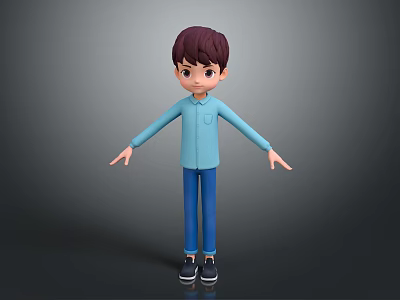 Modern Boy Cartoon Boy Male Handsome 3d model