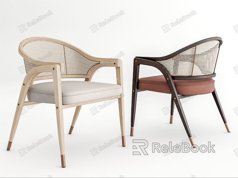 Nordic Dining Chair Rattan Dining Chair model