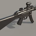 Detailed Classic Rifle With Mounted Scope And Metal Body Design