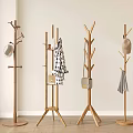 Wooden Coat Racks with Various Designs for Hanging Coats Bags and Hats in Home Entryway
