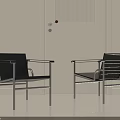 Modern Minimalist Metal Frame Black Upholstered Leisure Chairs For Bright Elegant Home Interiors