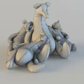 Soft Plush Fabric Stuffed Dolls In Sitting Position With Various Sizes And Soft Texture