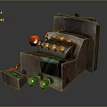 Commercial Equipment Featuring Control Panel Buttons Green Knobs And Metal Casing