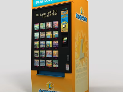 Scottsboro Play Lotto Commercial Vending Machine Dispensing Lottery Tickets 3d model