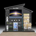 Gree EMS Exhibition Wall Display With Solar Panels Wind Turbine And Energy Management System