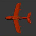 Red Passenger Plane Model With Propeller Wings And Italian Flag On Tail