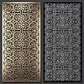 Elegant Metallic Wall Decor With Intricate Laser Cut Floral And Geometric Patterns