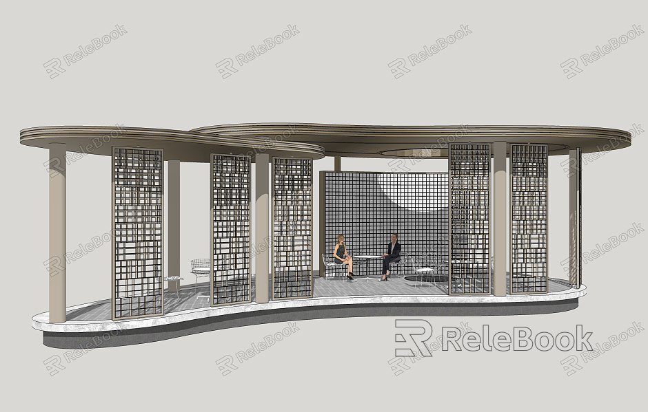 Modern Gallery Shelf Leisure Pavilion model