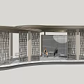 Modern Gallery Shelf Leisure Pavilion 3d model