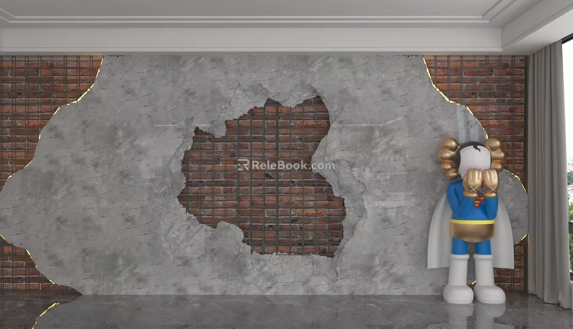 background wall 3d model