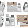 Modern Digital Booth Display Table Electronic Products Booth 3d model