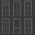 Various Design Casement Windows With Different Pane Patterns And Glass Panel Options 3d model