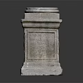 Detailed Stone Pillar With Carved Patterns Circular Top And Decorative Base Design 3d model