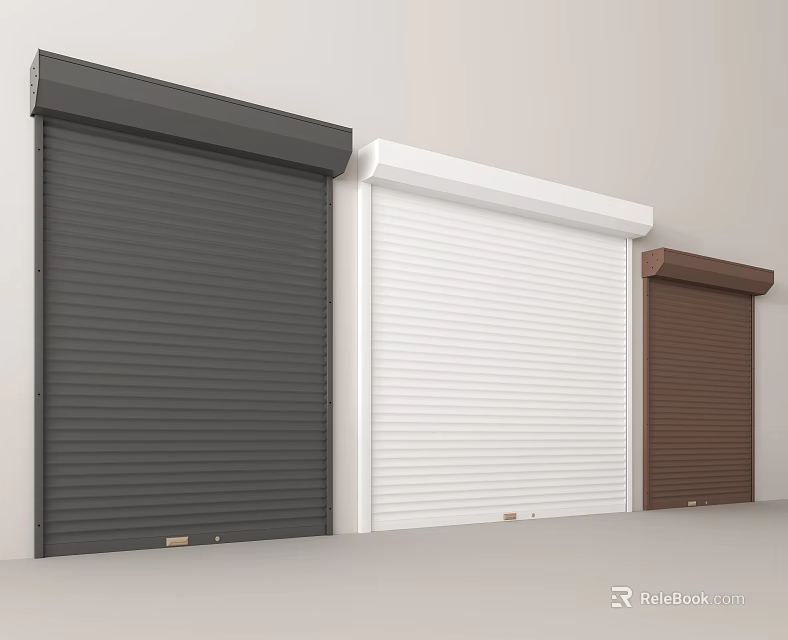Black White and Brown Roller Shutters Exterior Design for Home or Commercial Use 3d model 