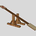 Wooden Seesaw Playground Equipment for Kids with Two Seats and Sturdy Frame