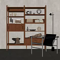 Modern Bookshelf Solid Wood Bookshelf 3d model
