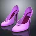 Stylish Feminine Pink High Heels with Bow Detail and Stiletto Heel Design