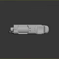 White Computer Game Light Gun With Laser Design Ergonomic Handle And Wired Blue Cable