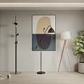 modern floor lamp reading lamp log wind floor lamp 3d model